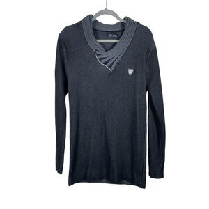 Vercini V-Neck Gray Sweater Size XXL EUC #DS-1611